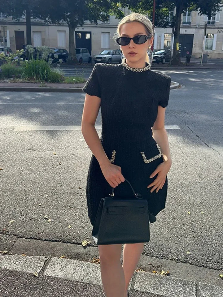 Stilla | Elegant Tweed Kjole til Kvinder