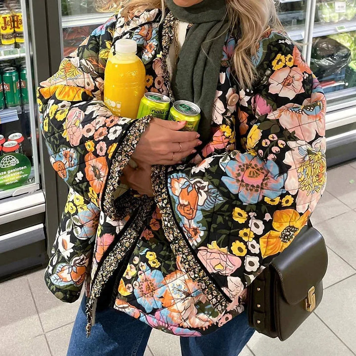 Stilla | Floral Quilted Frakke