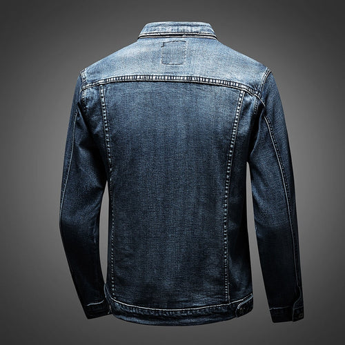 Stilla | Slim Fit Motorcykelstil Jeansjakke til Herrer