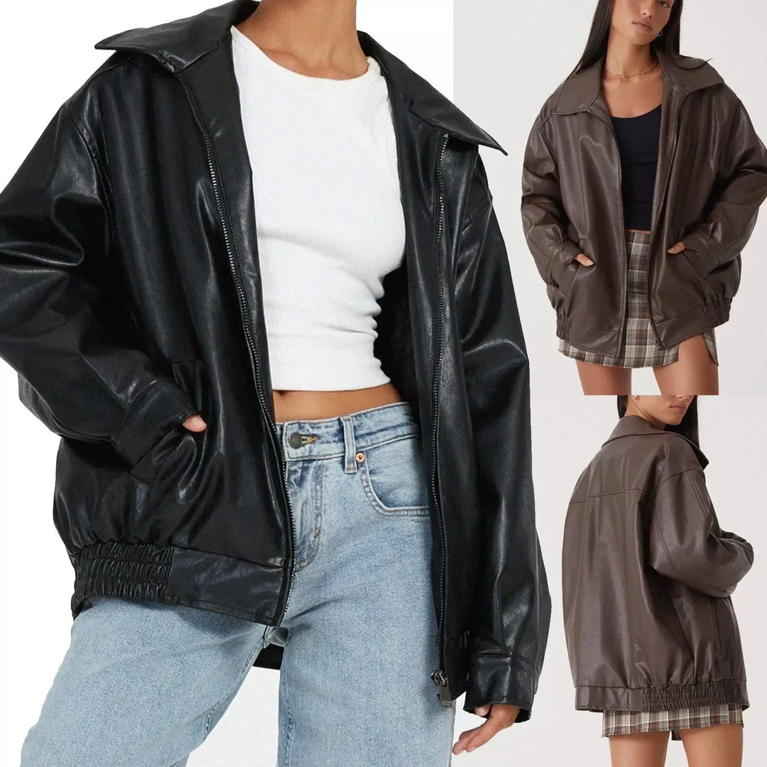 Stilla | Oversized Læderjakke