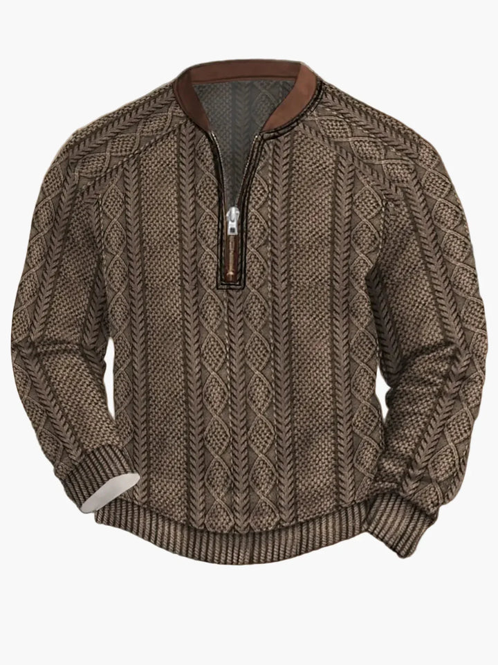 Stilla | Strikpullover med Lynlås - Moderne Fritidslook til Efterår og Forår