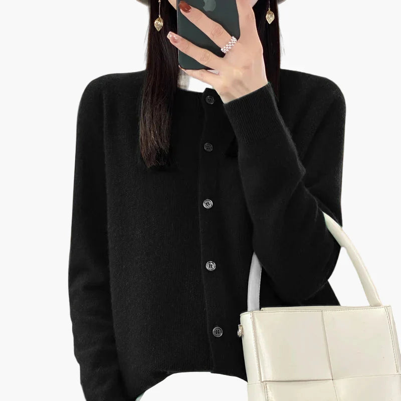Stilla | Klassisk Strik Cardigan - Elegant Hverdagsstil til Kontor & Fritid