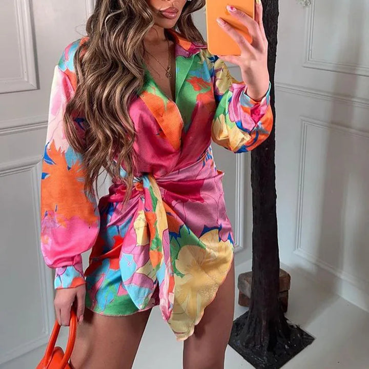 Stilla | Floral Langærmet Kjole