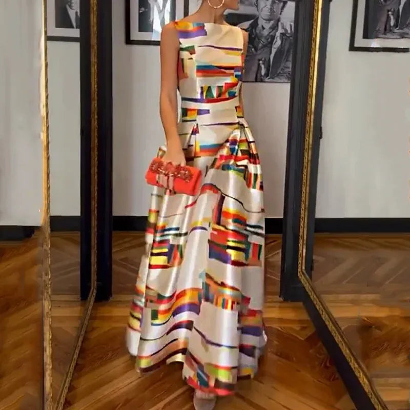 Stilla | Maxi Kjole Sommer Mode Elegante Vintage Print