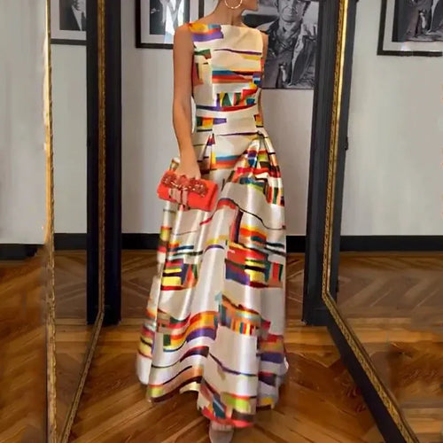Stilla | Maxi Kjole Sommer Mode Elegante Vintage Print