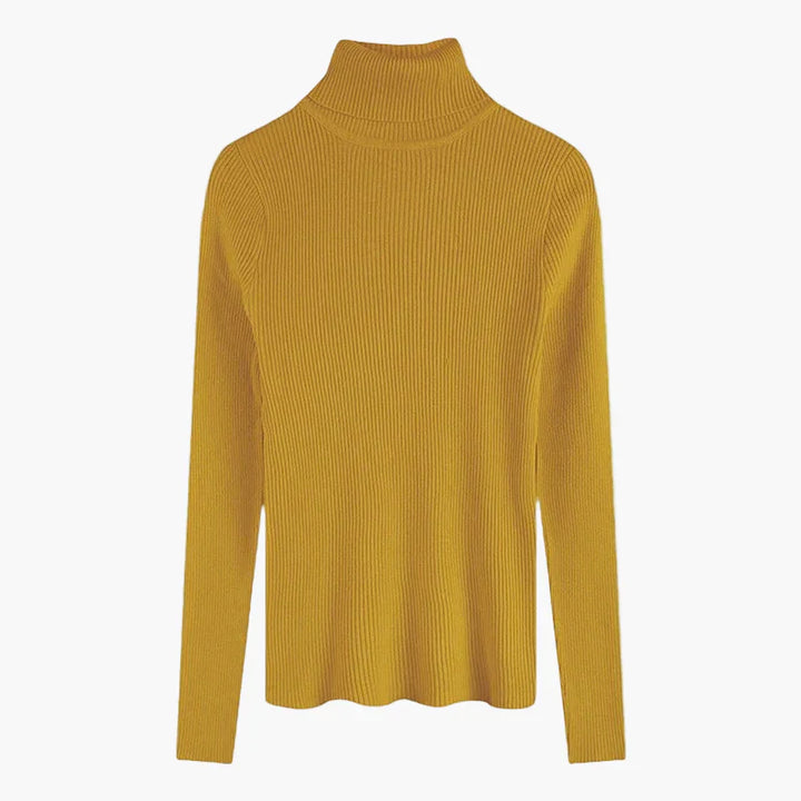 Stilla | Rullekravepullover Ribbet Basis Langærmet - Alsidig Efterårs & Vinter Look