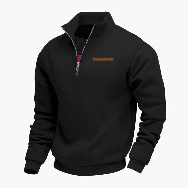 Stilla | Halvzip Sweatshirt Fritidstrøje med Ståkrave - Perfekt til Rejser og Hverdag