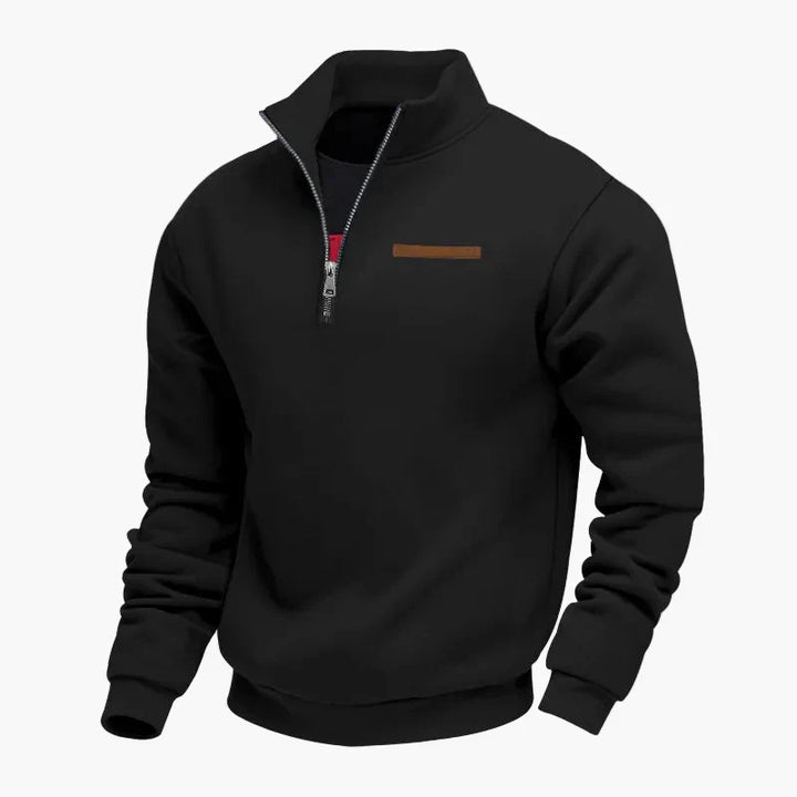 Stilla | Halvzip Sweatshirt Fritidstrøje med Ståkrave - Perfekt til Rejser og Hverdag