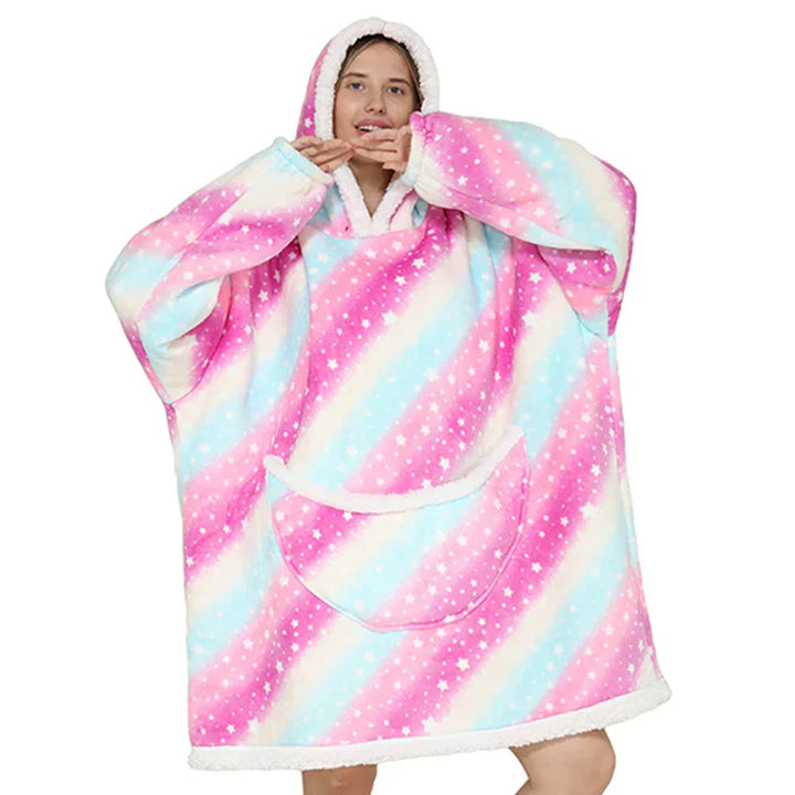 Stilla | Oversized fleece tæppe med hætte og lommer