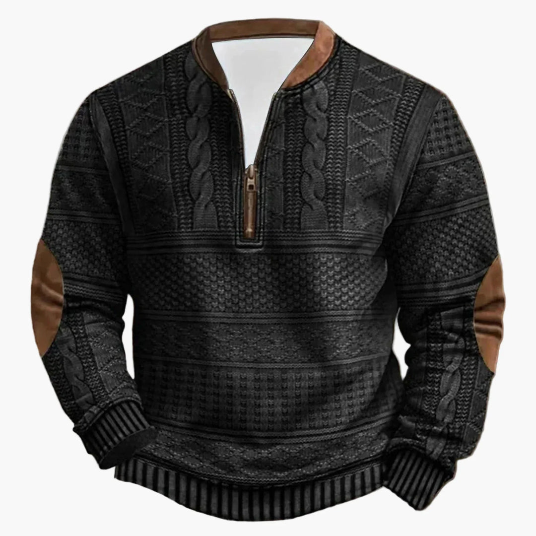 Stilla | Outdoor Casual Pullover med Ståkrave og Lynlås - Moderne Fritidstrøje til Hverdag og Fritid