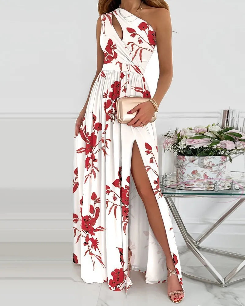 Stilla | Elegante En Skulder Maxi Kjole