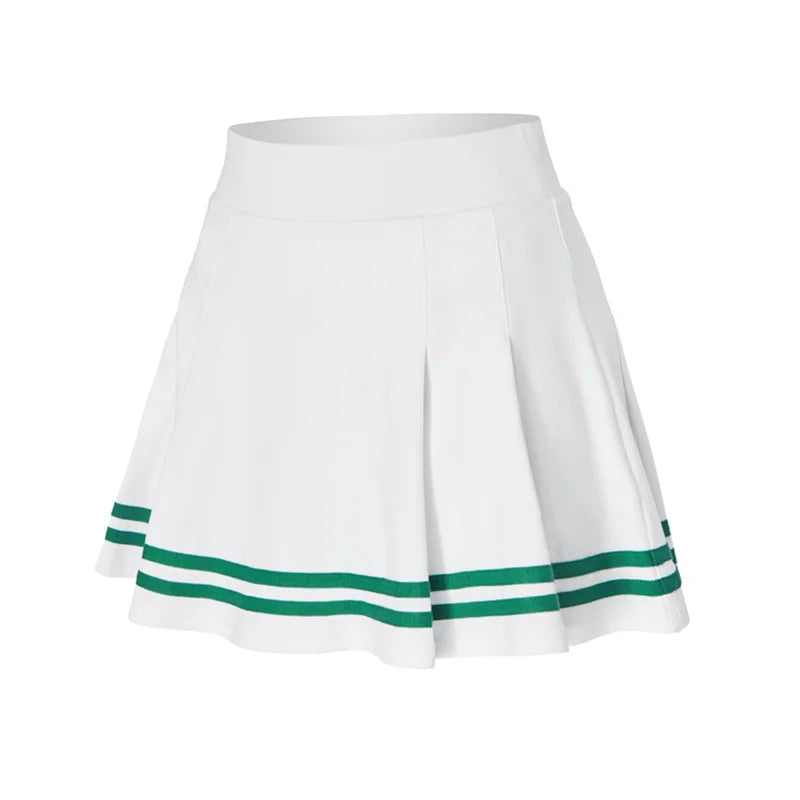 Stilla | Sporty tennisnederdel med kontrastfarvede striber
