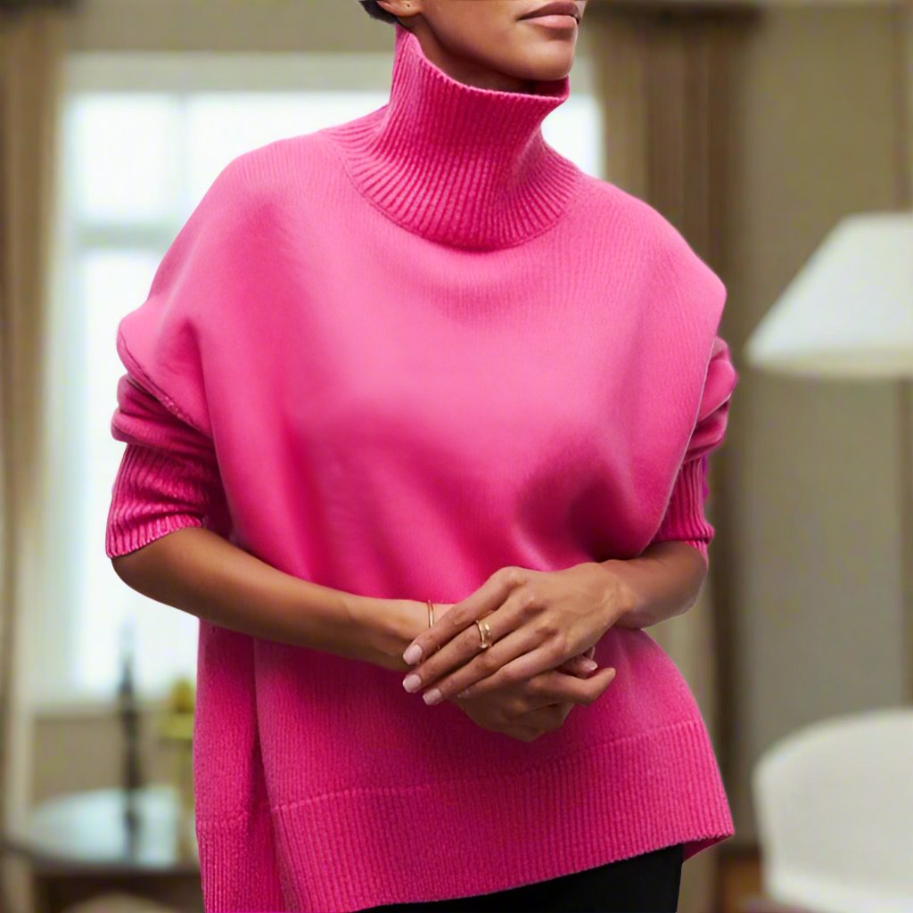 Stilla | Størrelse oversize rullekrave sweater ribkant rullekrave sweater
