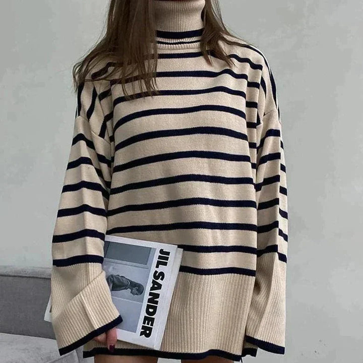 Stilla | Strikpullover Oversized Fit Blødt Rullekrave Lang Ærme Fritidsdesign