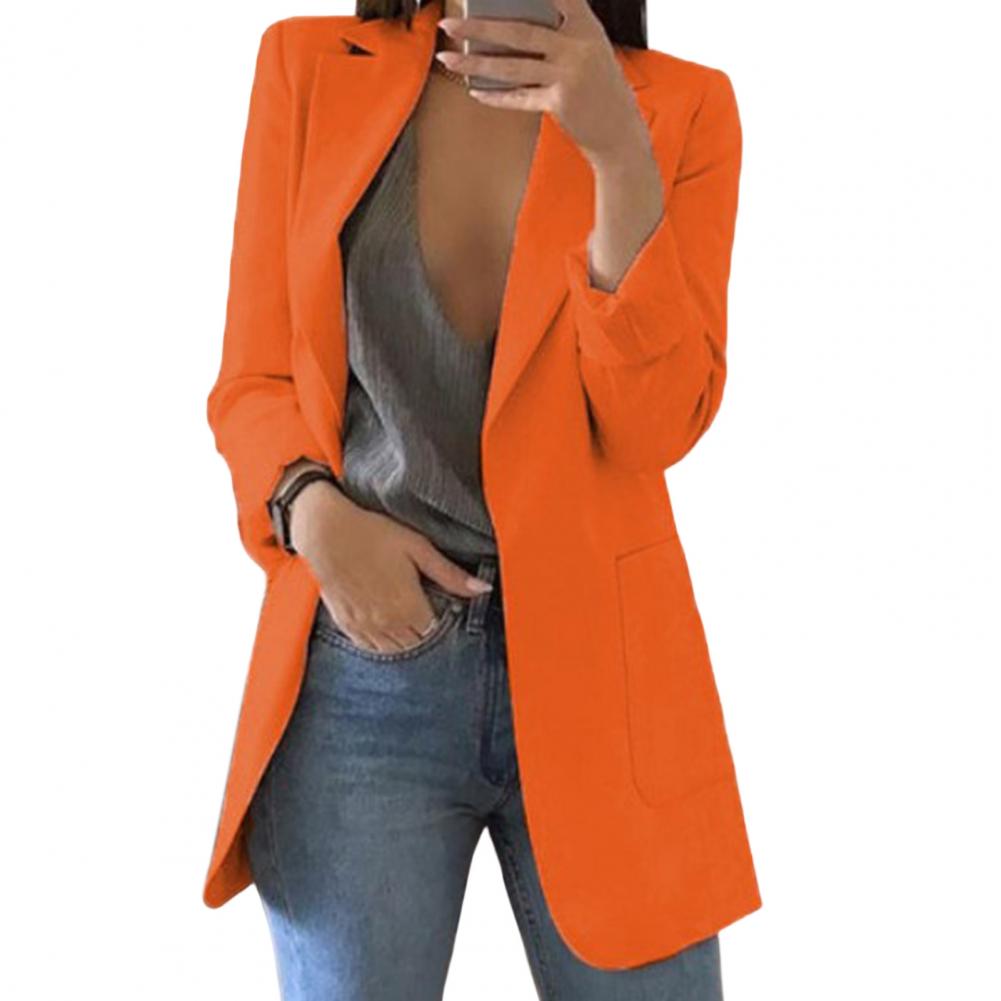 Stilla | Blazer Taljeret pasform Hof længde Store lommer Åben front