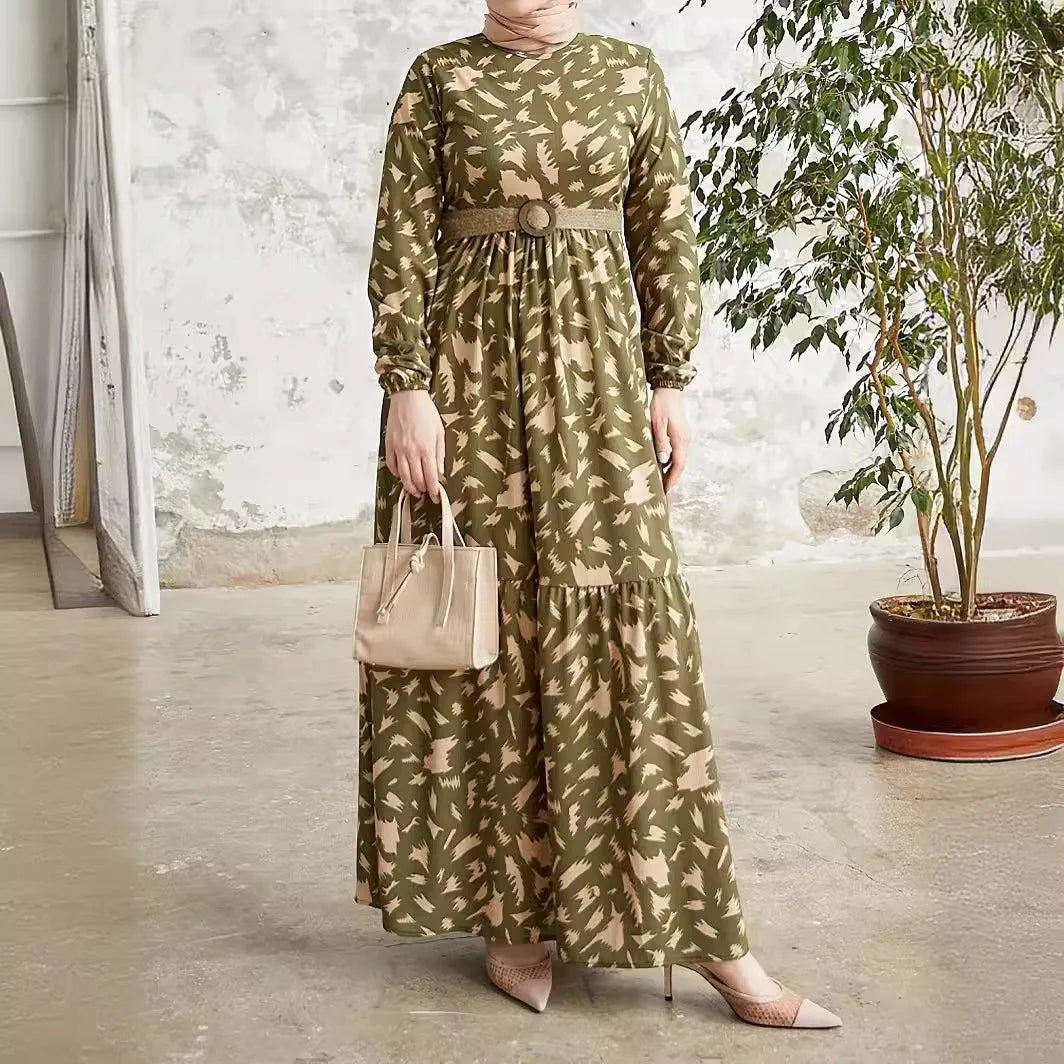 Stilla | Elegant Trykt Langkjole