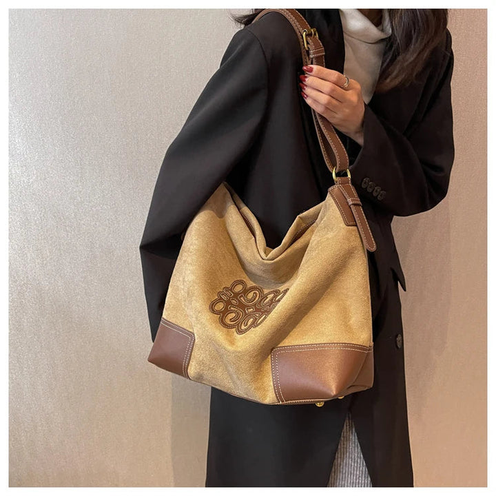 Skovae | Dame Luxus Mærke Messenger Tasker Retro Brun Crossbody Tote Tasker Spand Clutch Taske Indkøb Stor Kapacitet Rejsetaske