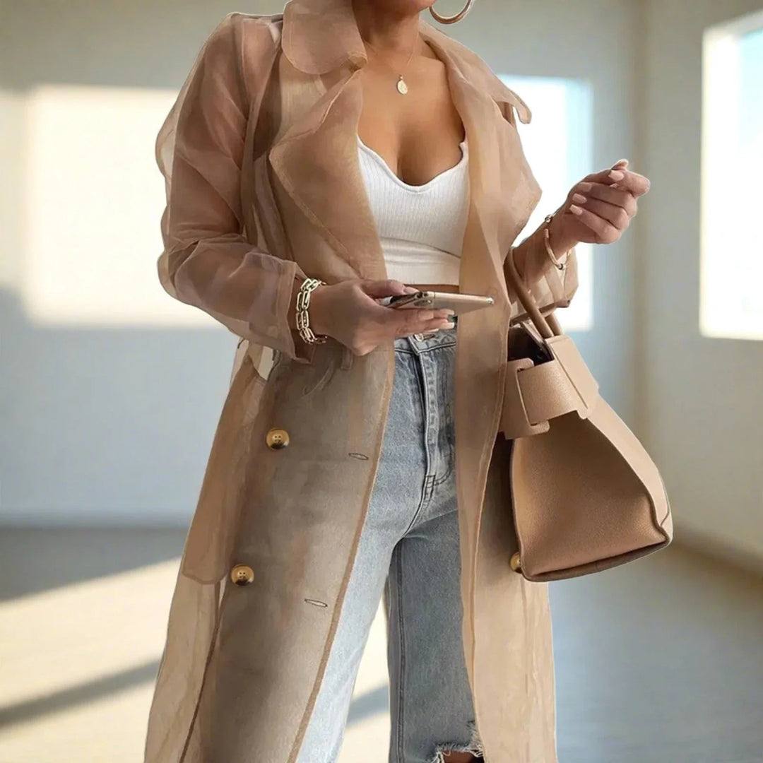 Stilla | Gennemsigtig Trenchcoat