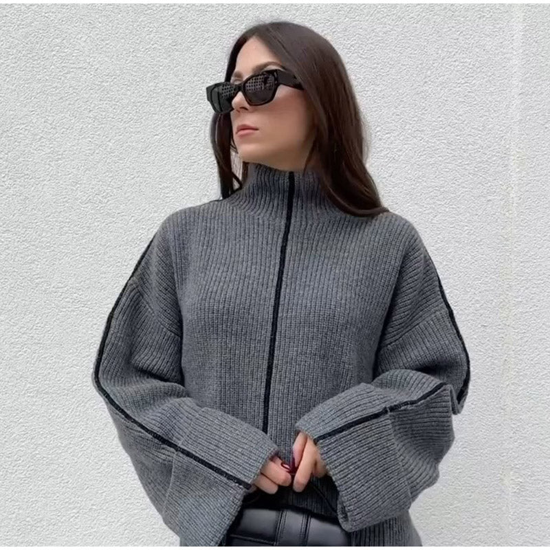 Stilla | Elegant strikpullover med rullekrave