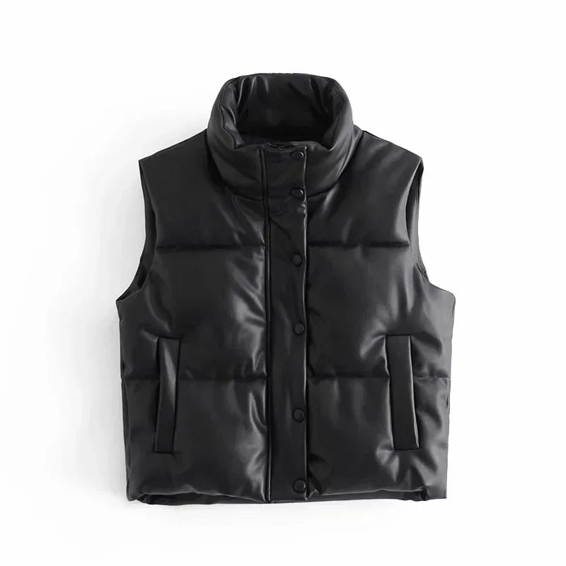 Stilla | Dame Højkrave Quiltet Vest