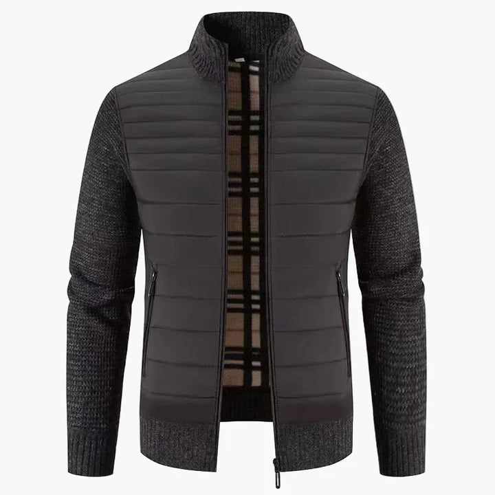 Stilla | Strikjakke I Koreansk Stil - Fashionable Slim Fit Overgangsjakke til Fritid & Hverdag