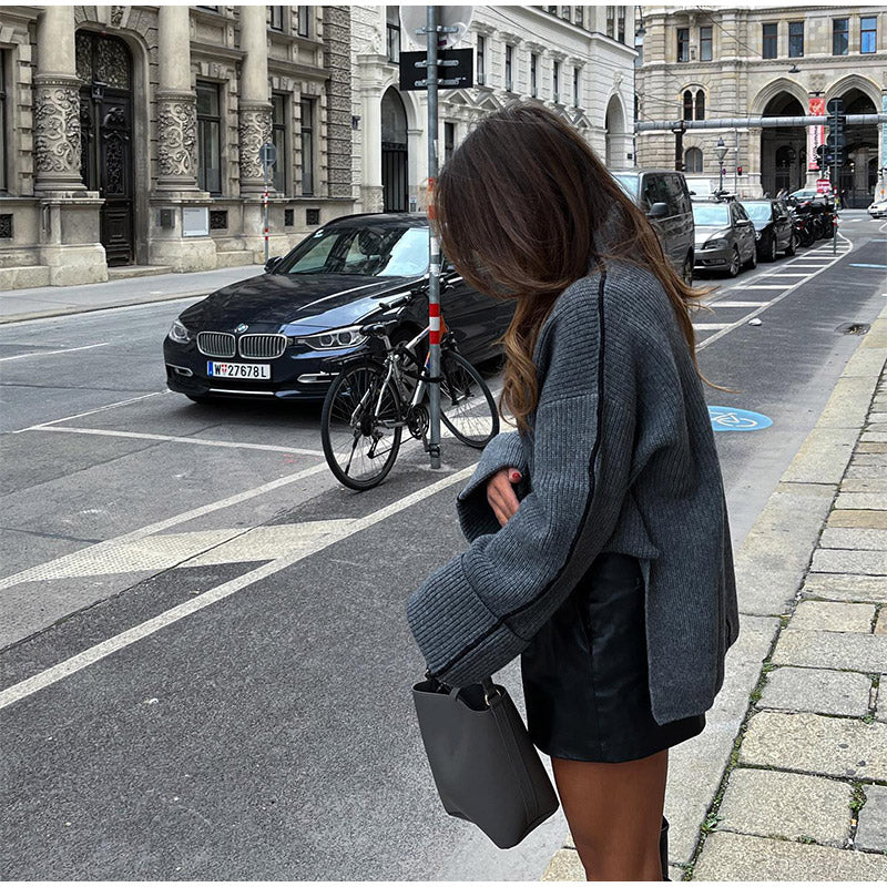 Stilla | Elegant strikpullover med rullekrave