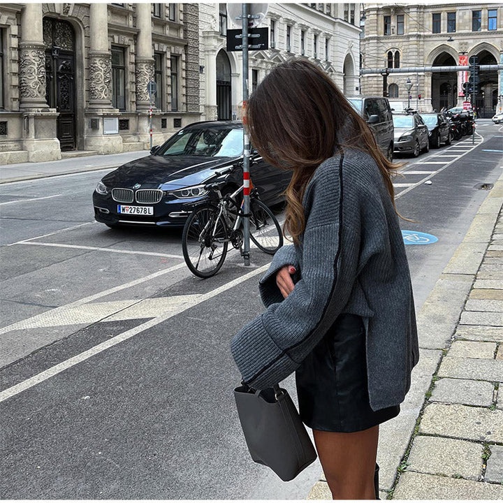 Stilla | Elegant strikpullover med rullekrave