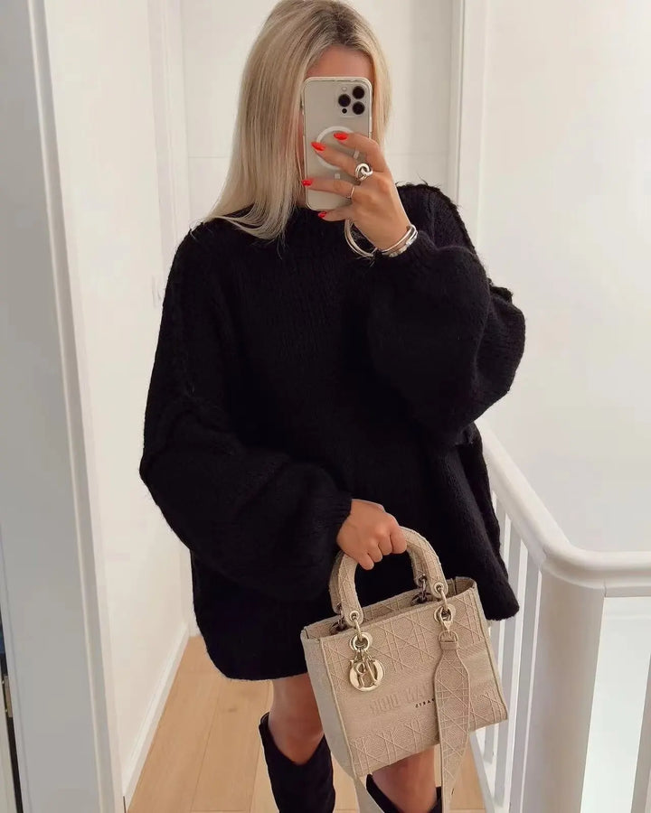 Stilla | Casual Pullover Med Rund Halsudskæring Af Strik Og Lange Ærmer Til Dame