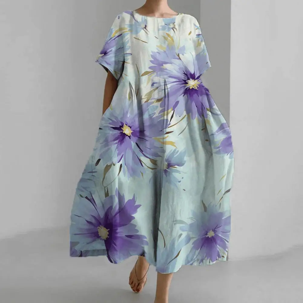 Stilla | Midi Kjole Med Blomster Mønster