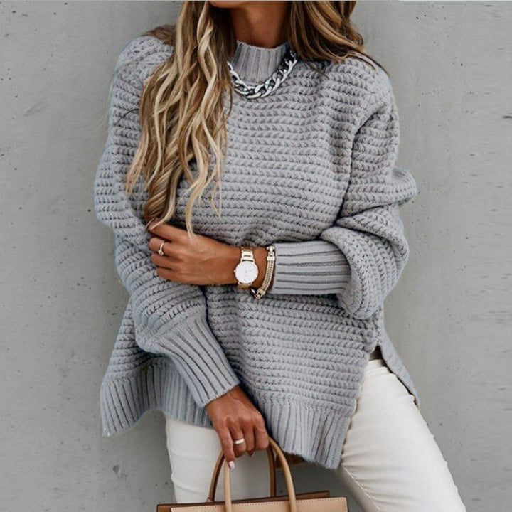 Stilla | Strikpullover Oversized Fit Rund Halsudskæring Lange Ærmer Blød og Behagelig