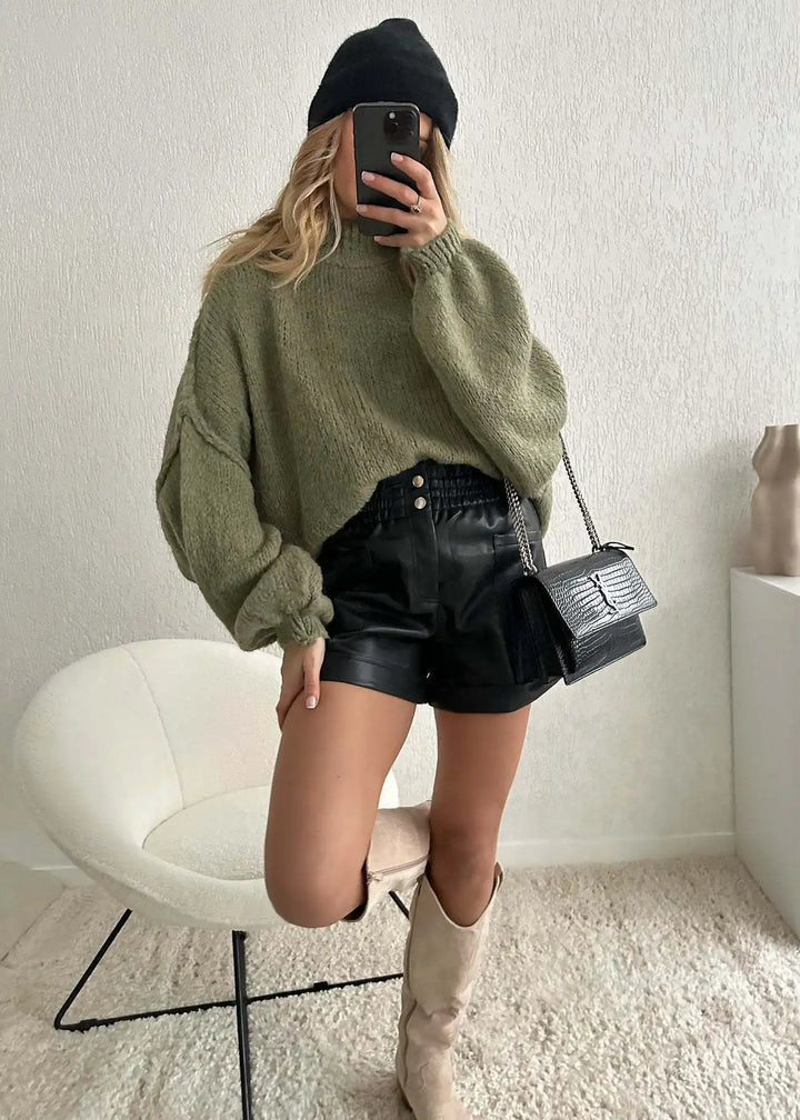 Stilla | Casual Pullover Med Rund Halsudskæring Af Strik Og Lange Ærmer Til Dame