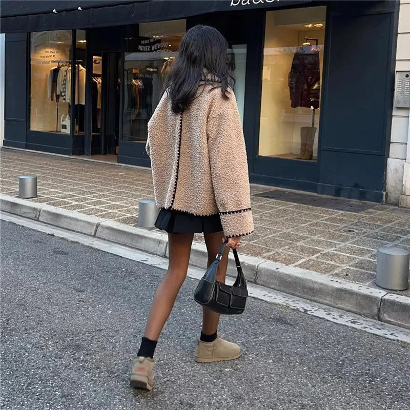 Stilla | Fleece Jakke Beige Varm og Behagelig