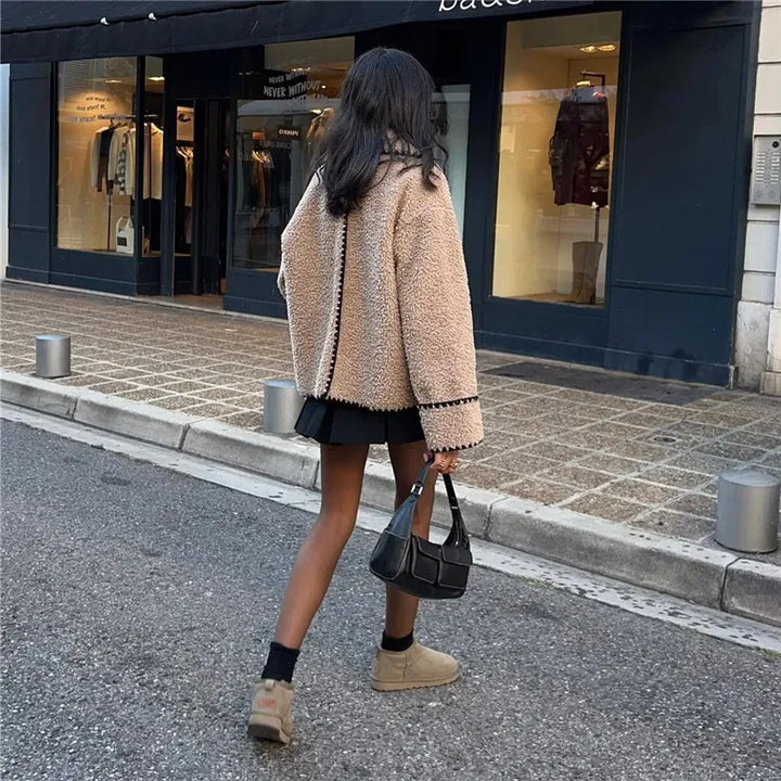 Stilla | Fleece Jakke Beige Varm og Behagelig