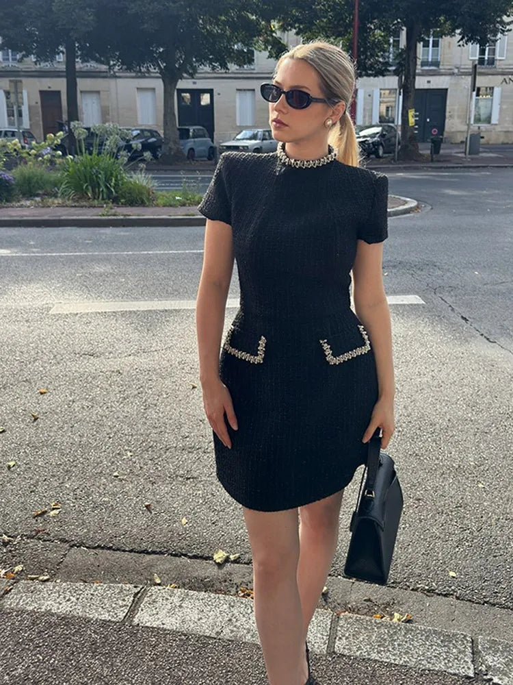 Stilla | Elegant Tweed Kjole til Kvinder