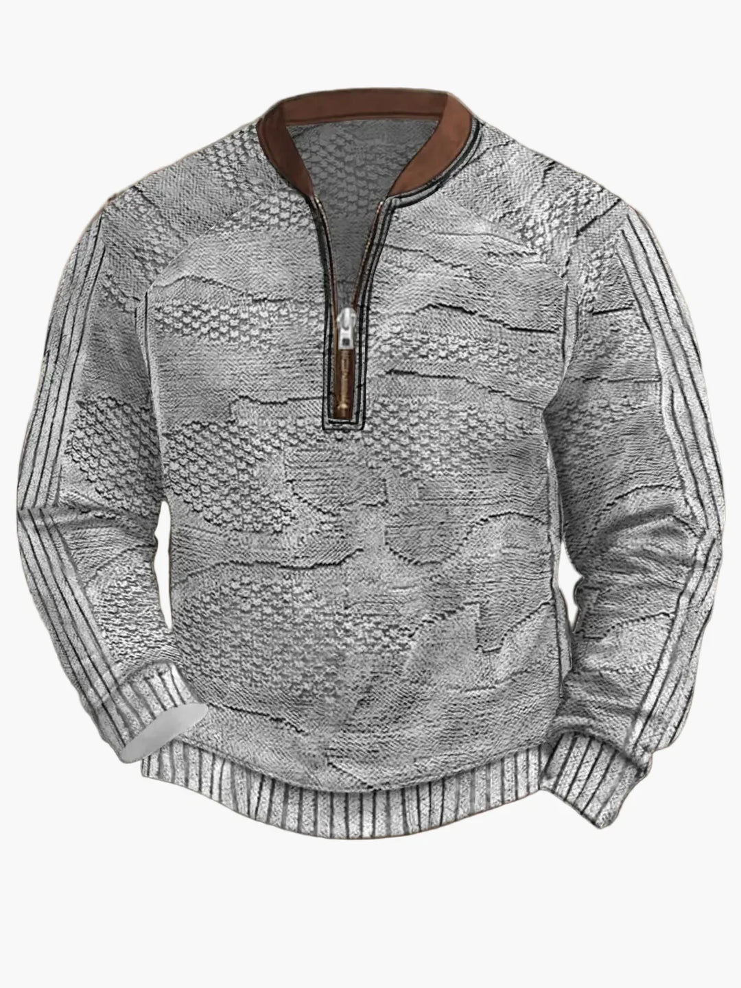 Stilla | Strikpullover med Lynlås - Moderne Fritidslook til Efterår og Forår