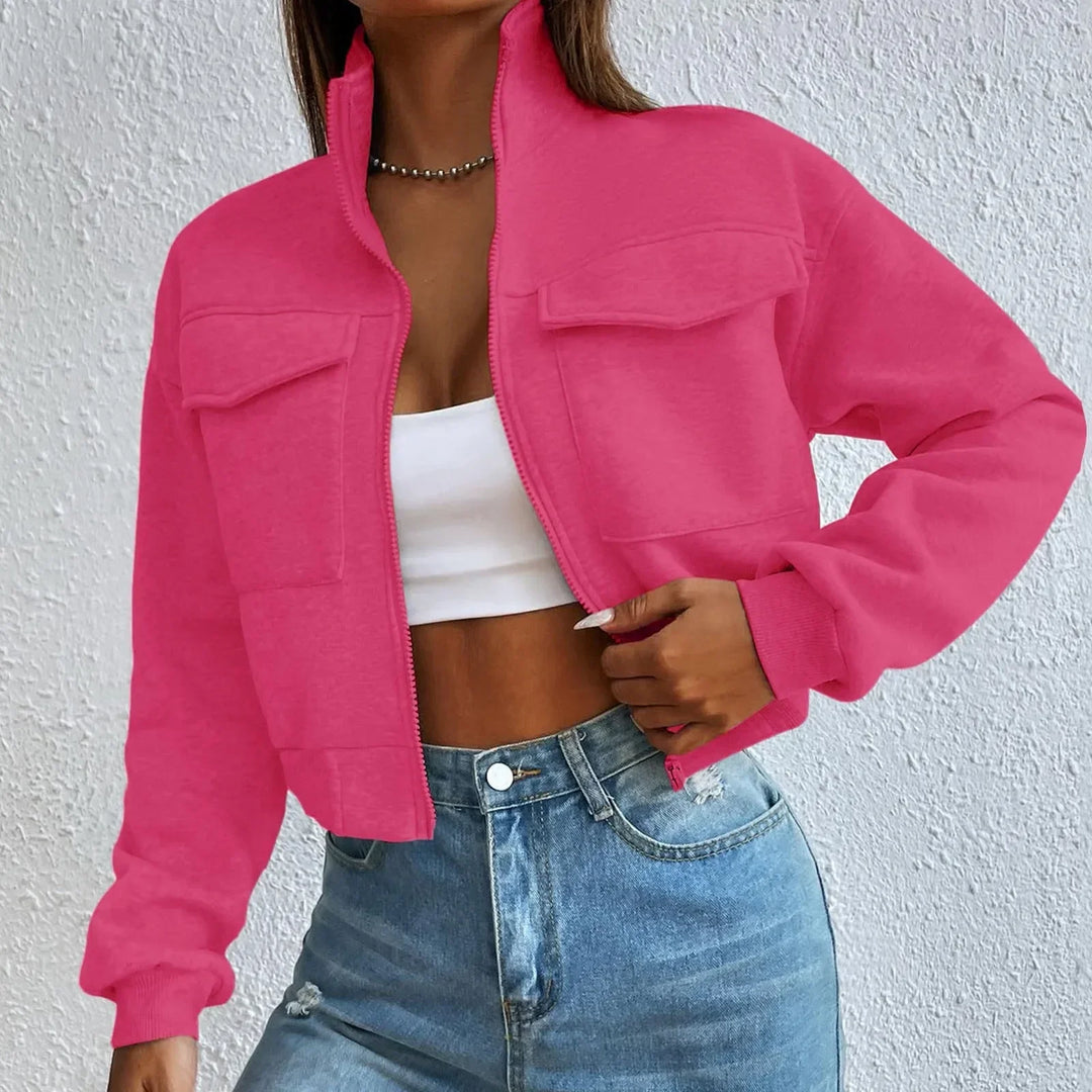 Stilla | Elegant Crop Top Med Lynlås