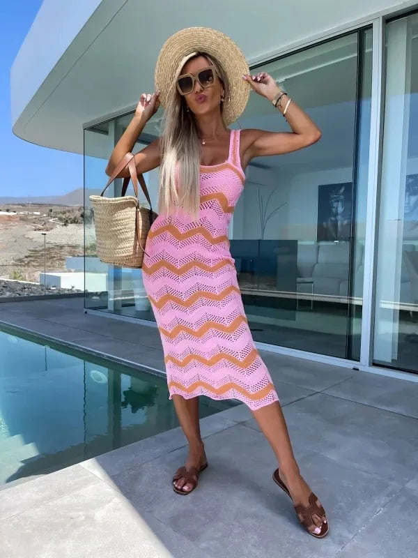Stilla | Bodycon Strik Lang Kjole