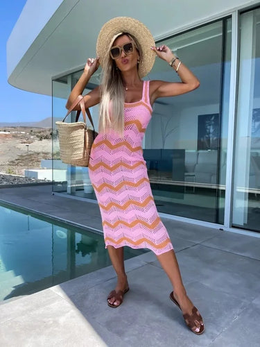 Stilla | Bodycon Strik Lang Kjole
