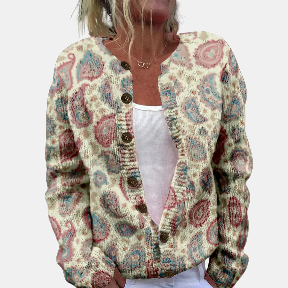 Stilla | Smart Grafisk Cardigan