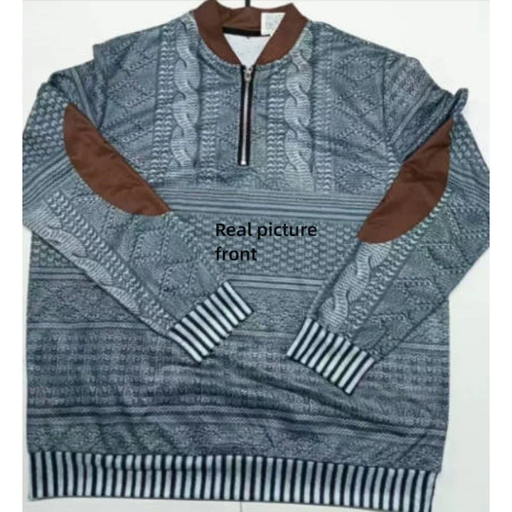 Stilla | Halvzipper Pullover - Modisch Strik-Look til Efterår og Vinter, Varm Sweatshirt med Ståkrave og Albue-Patches, Fritid & Hverdag