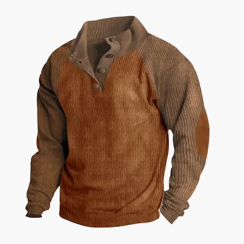 Stilla | Fritidsstrik med Vintage Raglan Stil og Knaplukning - Ideel til Hverdag og Udendørs