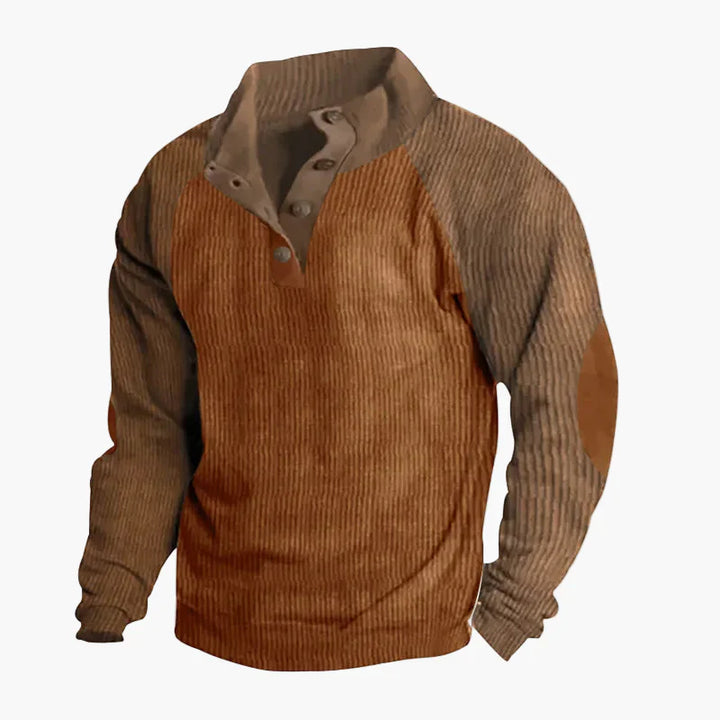 Stilla | Fritidsstrik med Vintage Raglan Stil og Knaplukning - Ideel til Hverdag og Udendørs