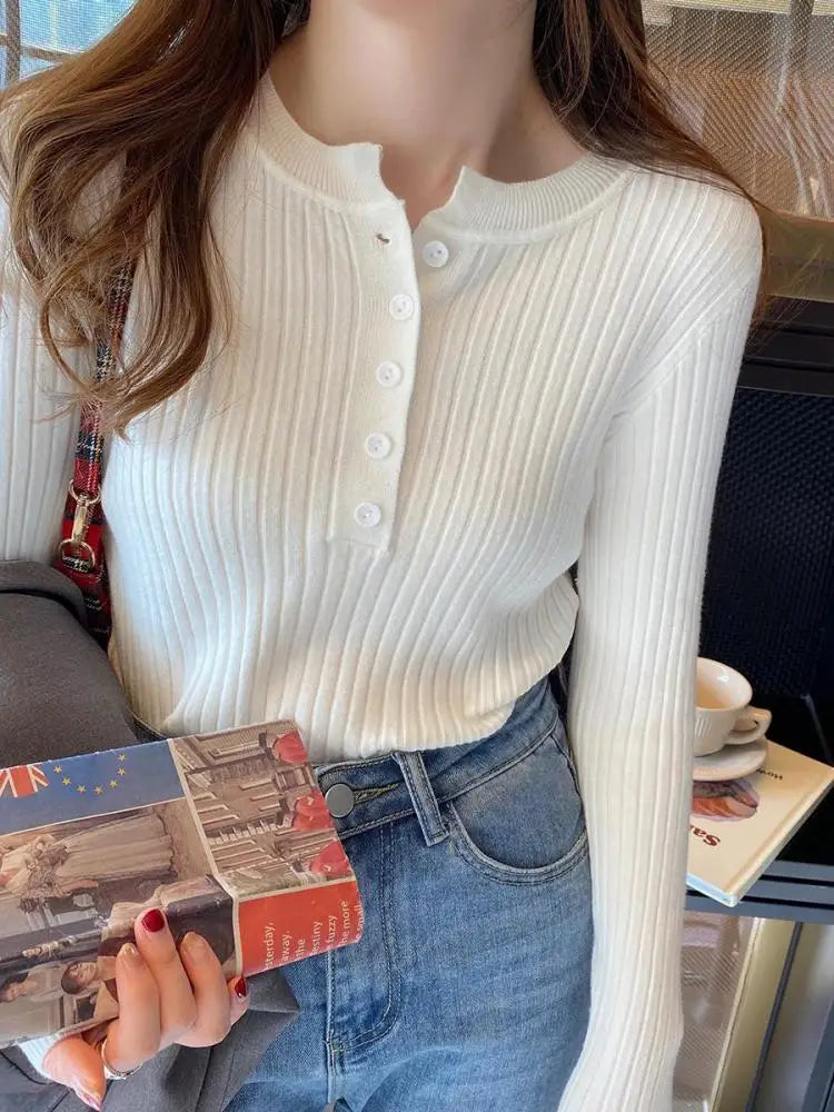 Stilla | Pullover Dame I Ensfarvet Strik