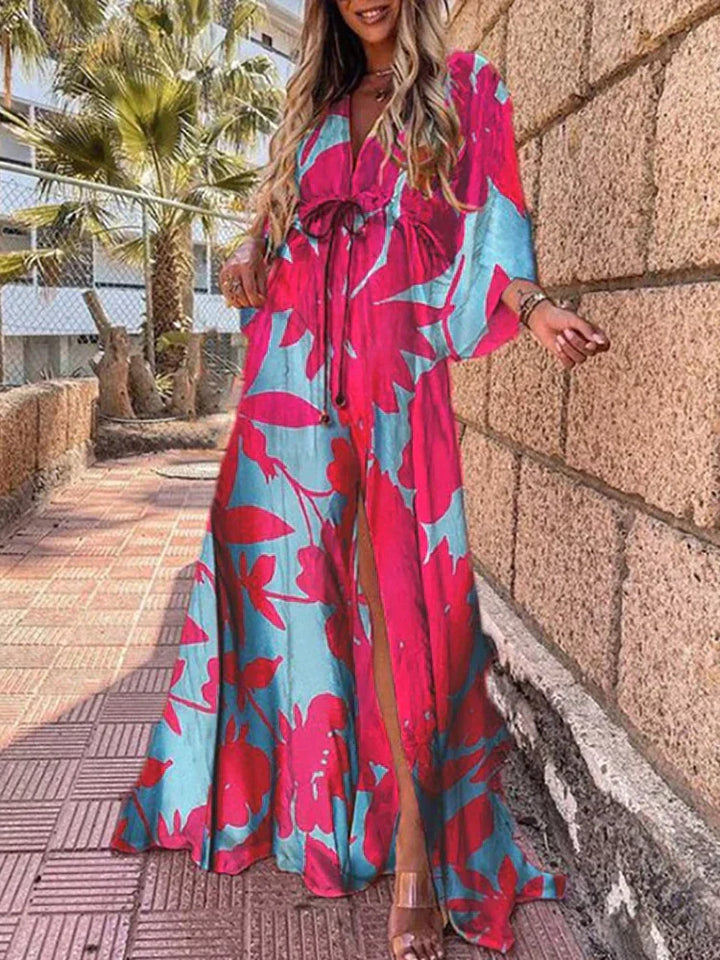 Stilla | Elegante Trykt Strandkjole