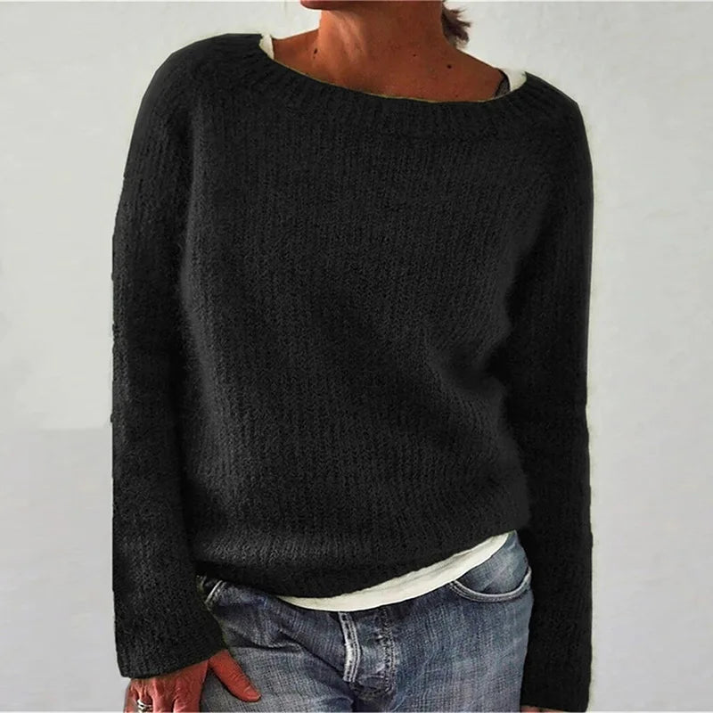 Stilla | Løs Strikkeboot Hals Pullover