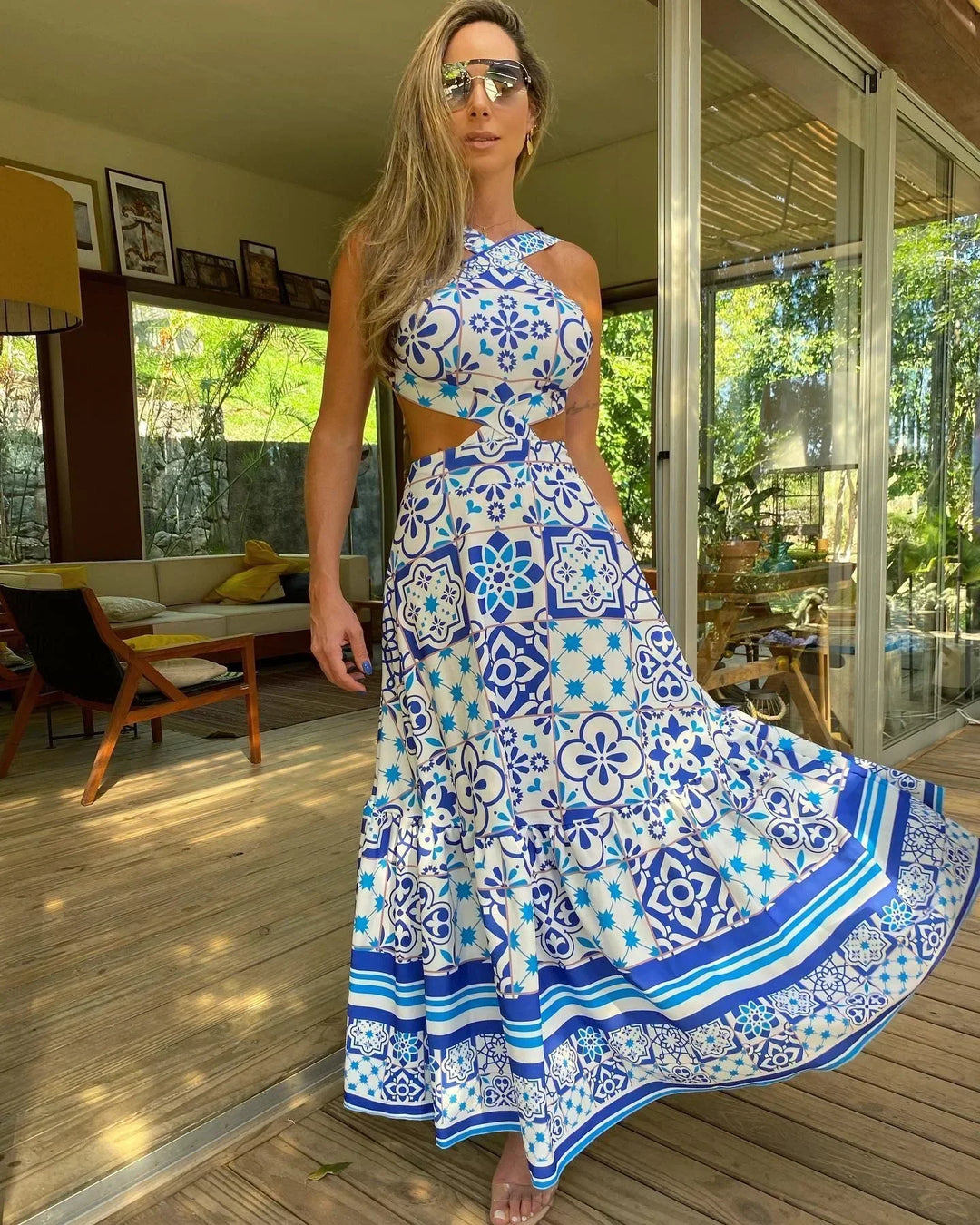 Stilla | Boho Kjole Med Trendy Print
