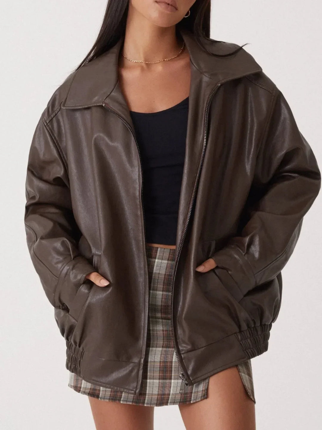 Stilla | Oversized Læderjakke