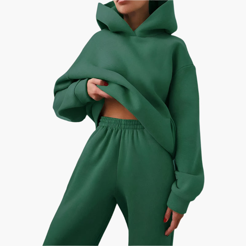 Stilla | Oversize Lounge Sæt Hættetrøje og Joggingbukser - Komfortabel Fritidslook