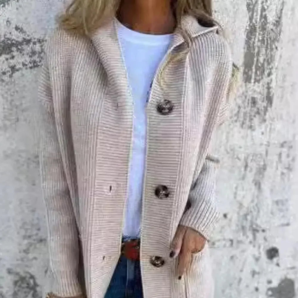 Stilla | Lang Knap Cardigan