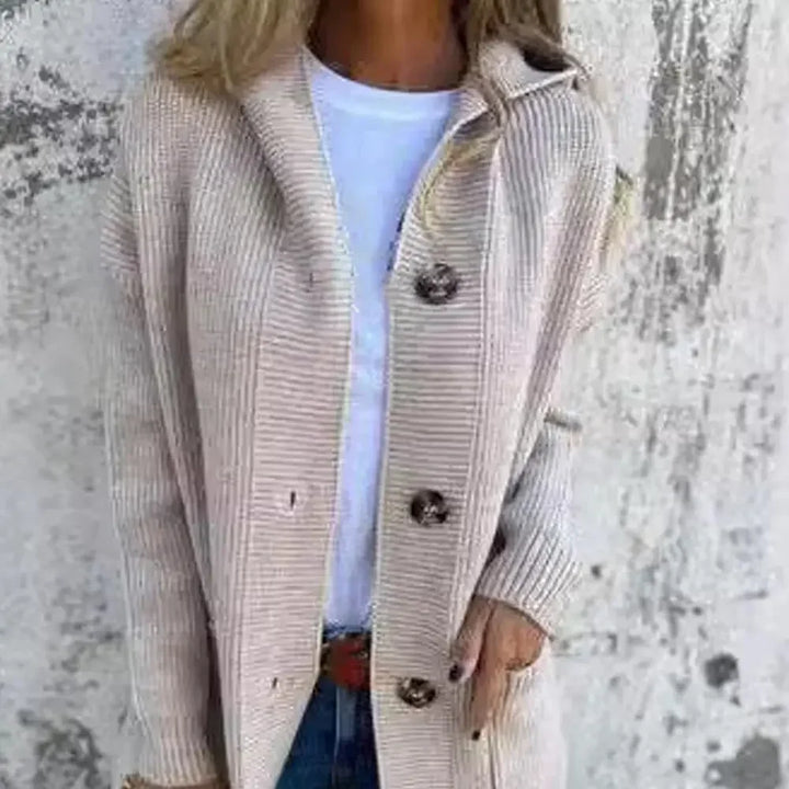 Stilla | Lang Knap Cardigan